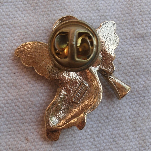 Vintage Angel With Horn Tack Style Pin - Picture 3 of 8